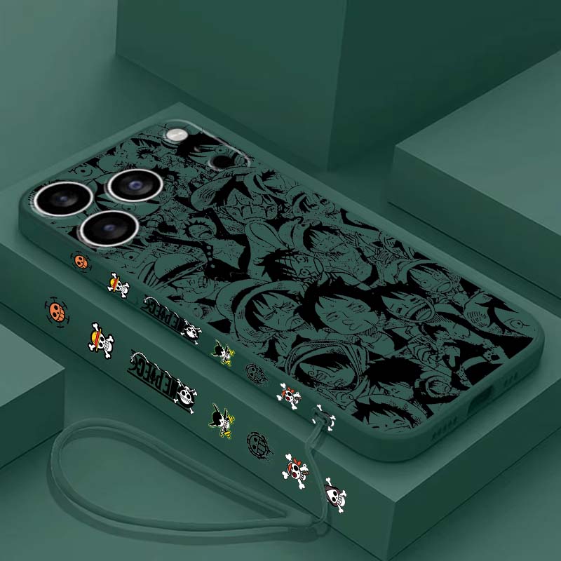 Silicone Liquid Case - Luxury One P-Piece Luffy Art For