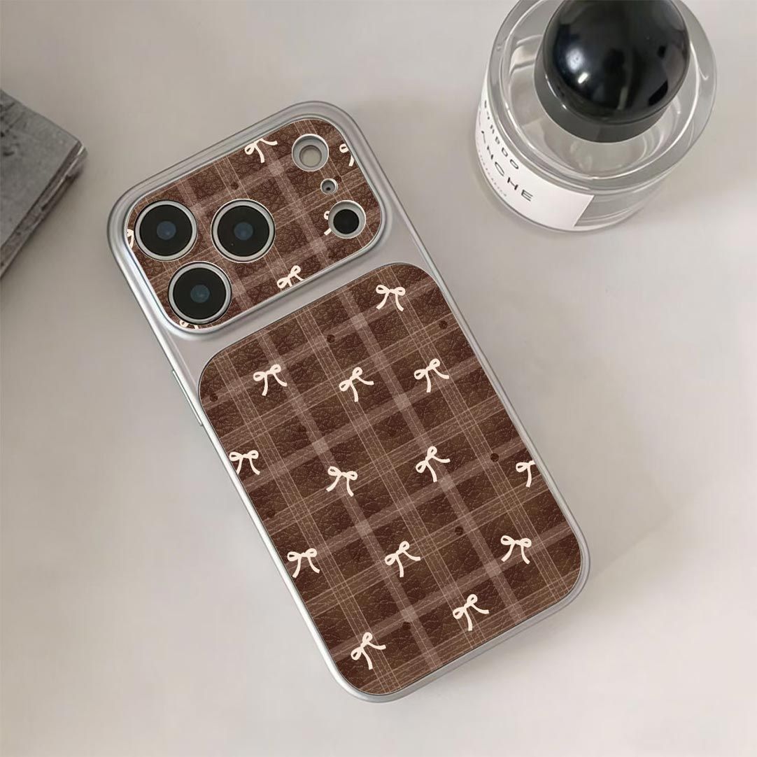 Phone Cases Highpoint - INS Trendy Grid Ripple Point Bow