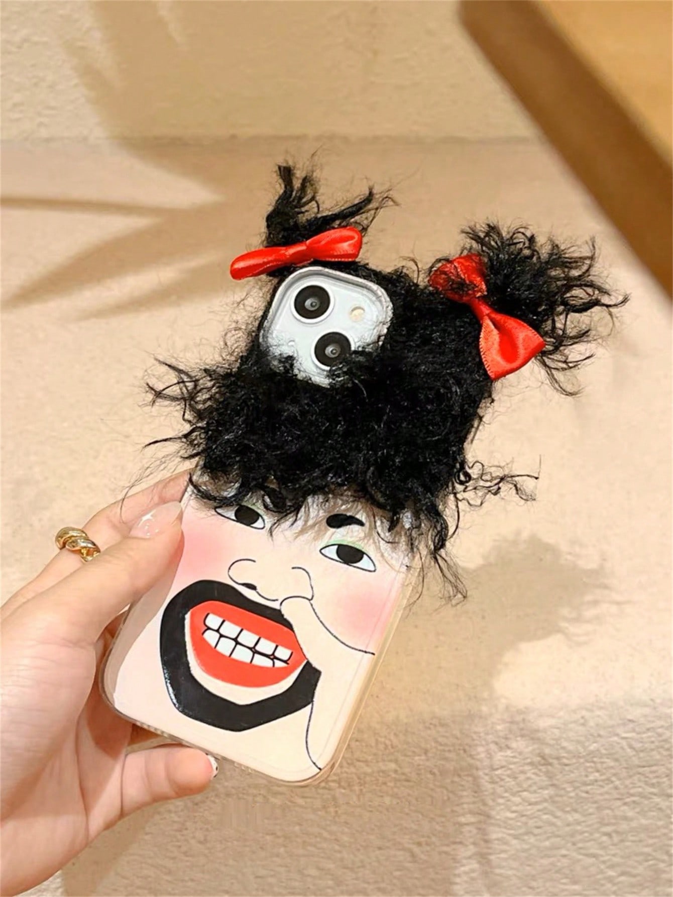 Phone Cases Ugly - Creative Funny Expression Curly Hair Suitable