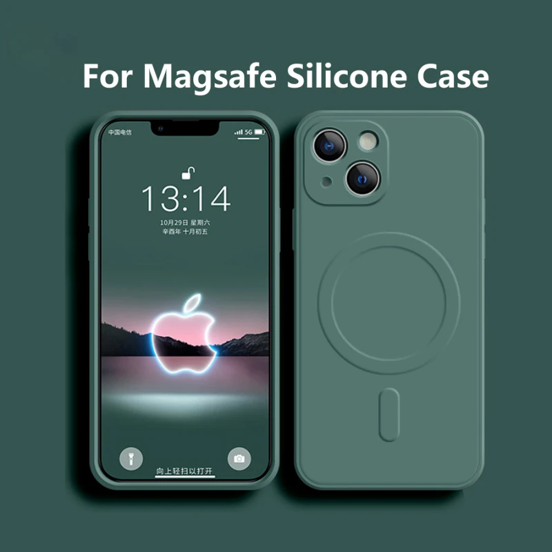 Silicone Liquid Case - For Magsafe Magnetic Wireless Charge Case