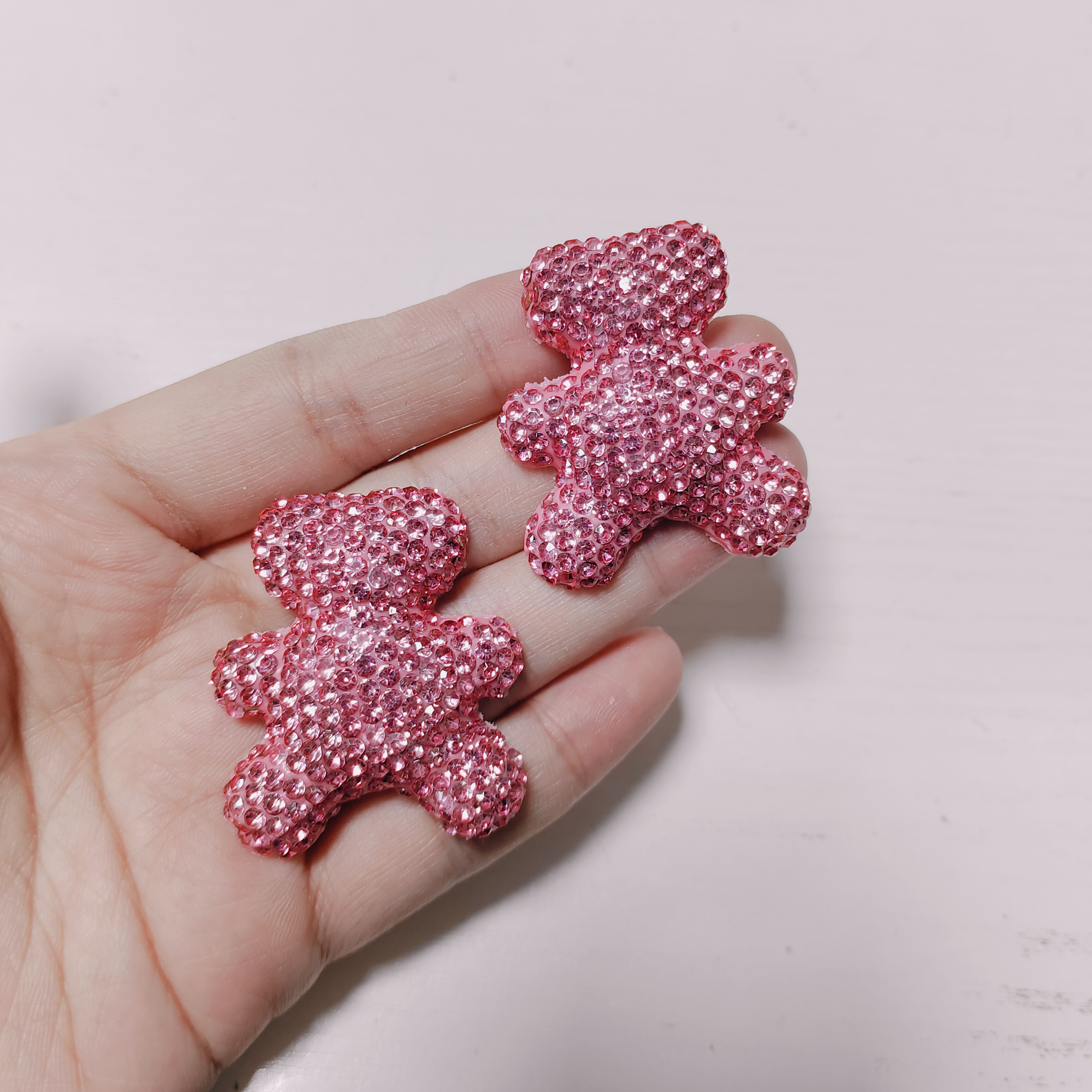 Phone Cases Junk - 2Pcs Shiny Full Rhinestone Bear Bow
