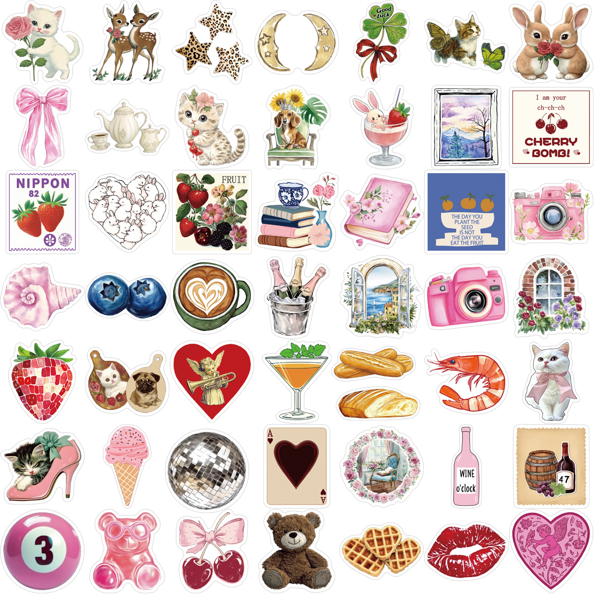 50PCS Pink Aesthetic Pinterest - Phone Cases Pinterest review and price