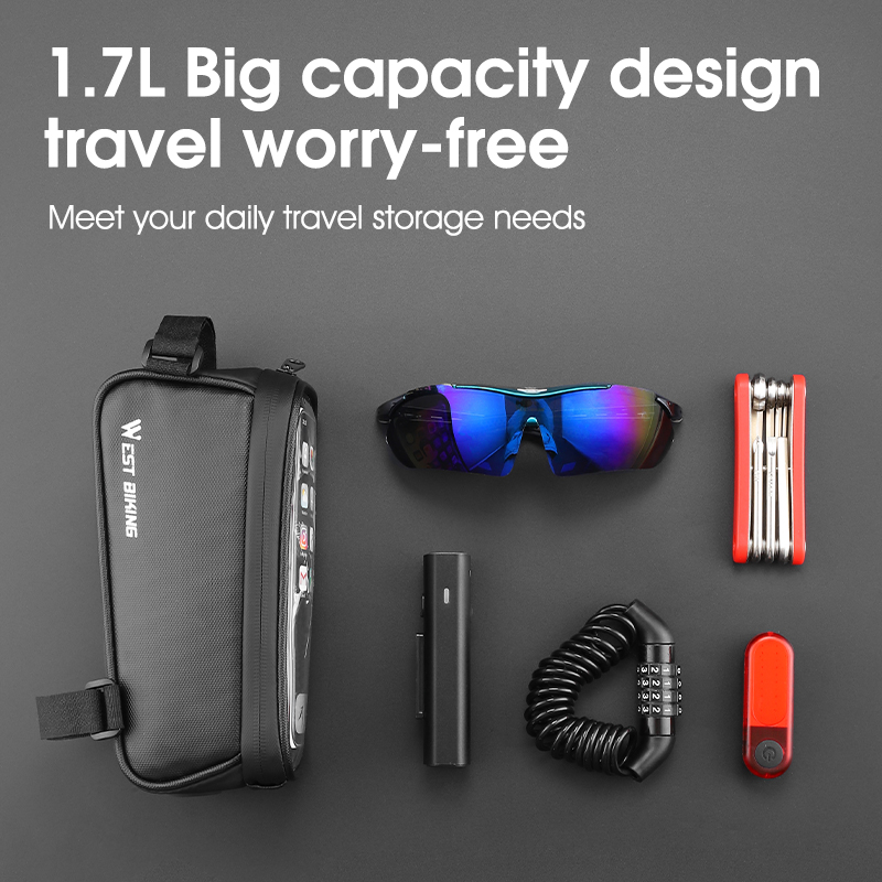 WEST BIKING Bicycle Frame Bag  - Phone Cases Youtube review and price