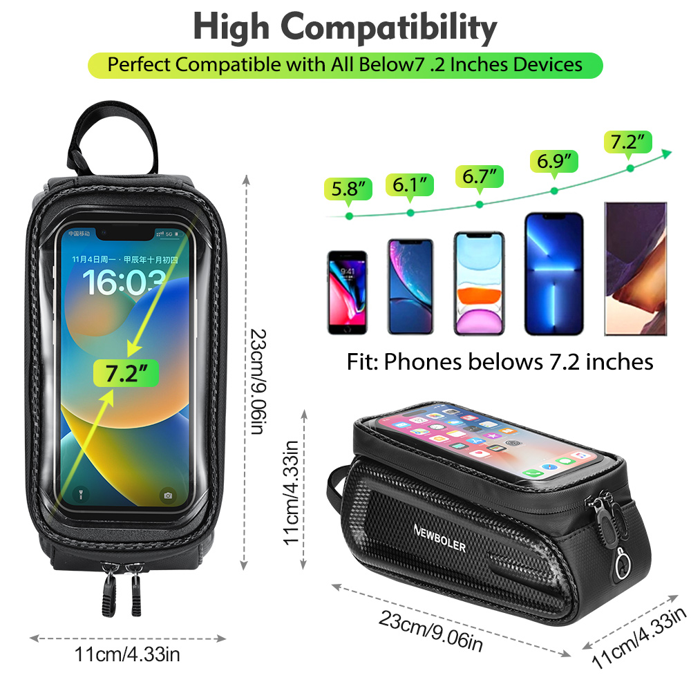 NEWBOLER Bicycle Bag Cycling T - Phone Cases Youtube review and price