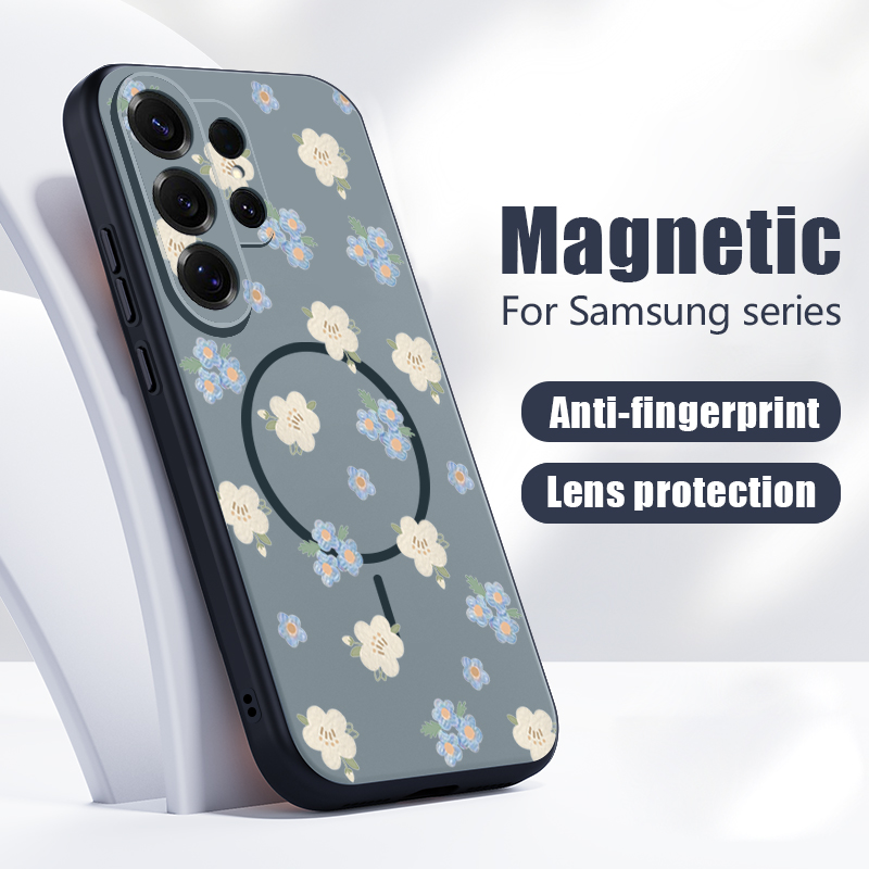 Blue Flowers Pattern Case For  - Phone Cases Magsafe review and price