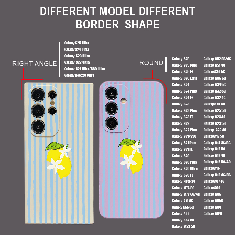 Stripe Lemon Print TPU Phone C - Phone Cases Samsung S24 review and price