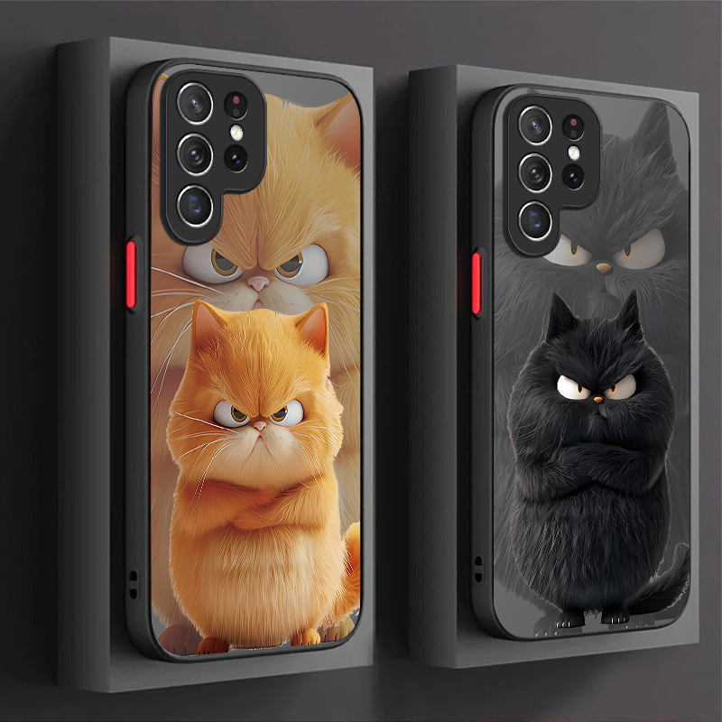 Angry Cat Couple Style Case fo - Phone Cases Samsung S24 review and price