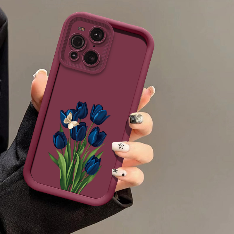 Blue Flower Painting Phone Cas - Phone Cases Oppo review and price