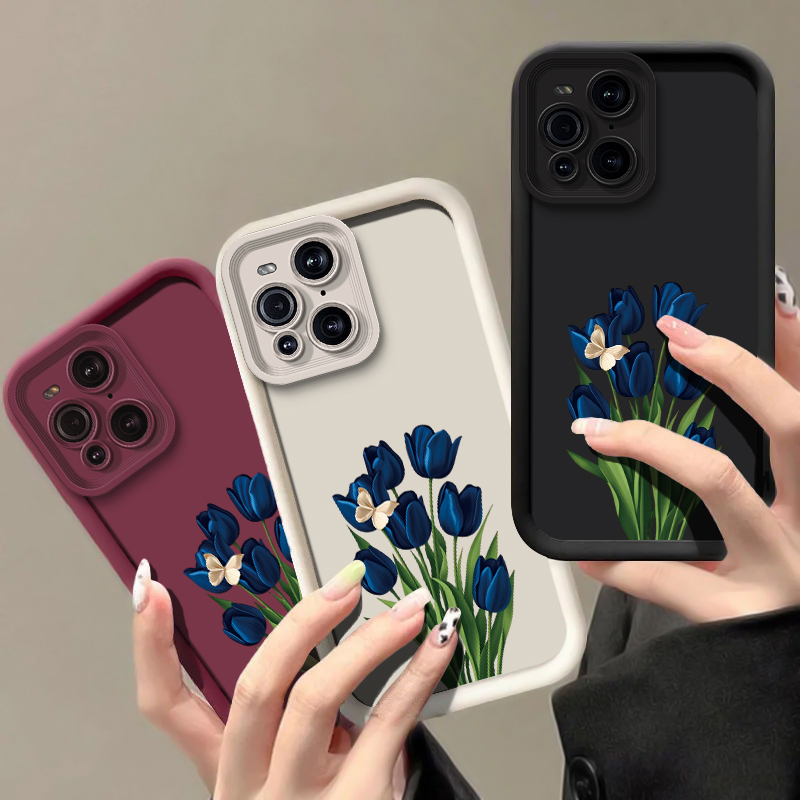 Blue Flower Painting Phone Cas - Phone Cases Oppo review and price