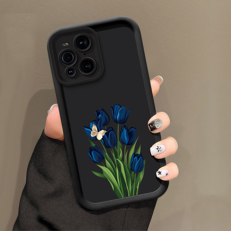 Blue Flower Painting Phone Cas - Phone Cases Oppo review and price