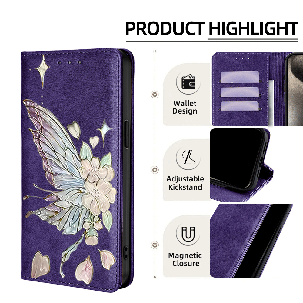 Painted Magnetic Flip Leather  - Phone Cases Samsung S24 review and price